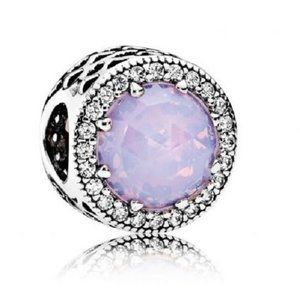 New Pandora Radiant Hearts Charm Opalescent Pink 791725